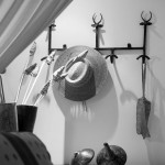Hand forged iron rack and sombreo