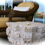 Chaise and "cantera" stone table