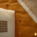 Huichol "chaquira" beaded pillow and embroidery Huichol "chaquira" beaded pillow and embroidery